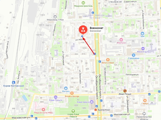 Военный комиссариат Октябрьского и Первомайского районов города Киров